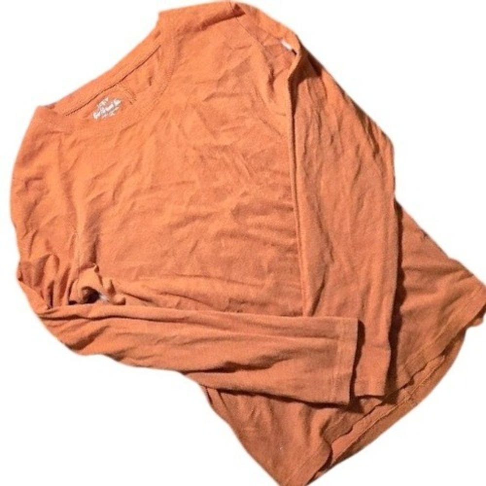 J. CREW Girlfriend Tee women's top XL solid rust 100% cotton layering top